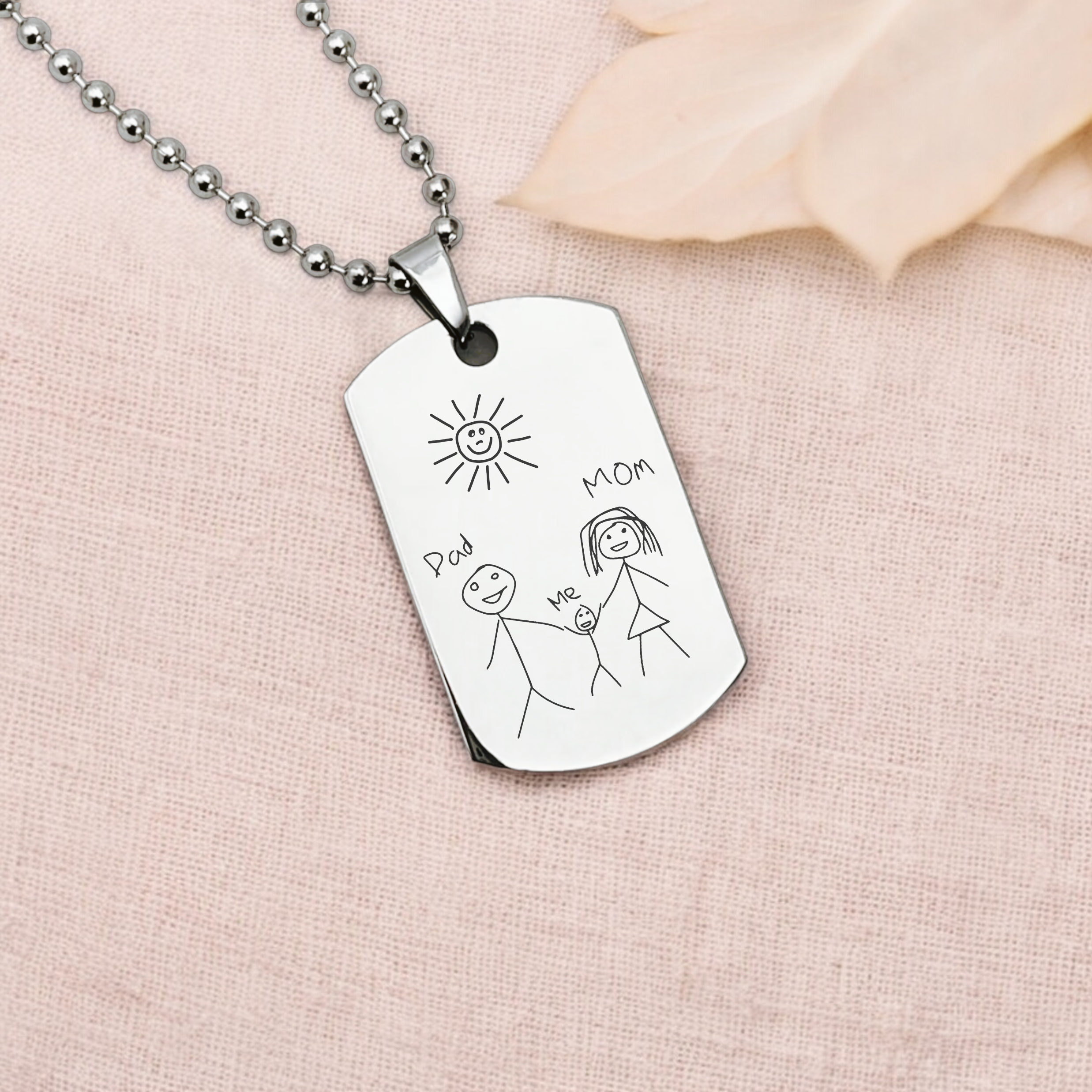 Actual Drawing, Personalised Dog Tag