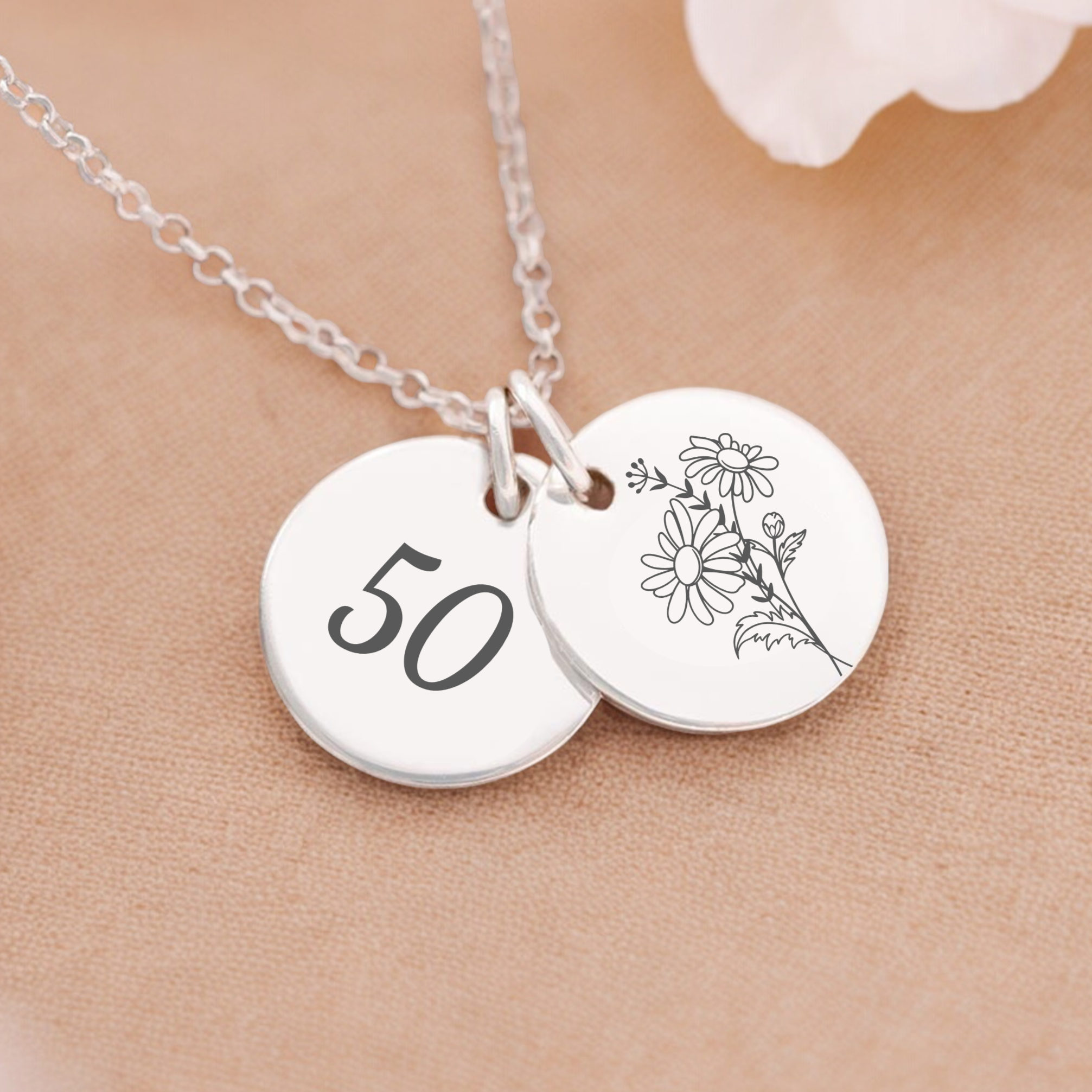 Birth Flower, Milestone Necklace