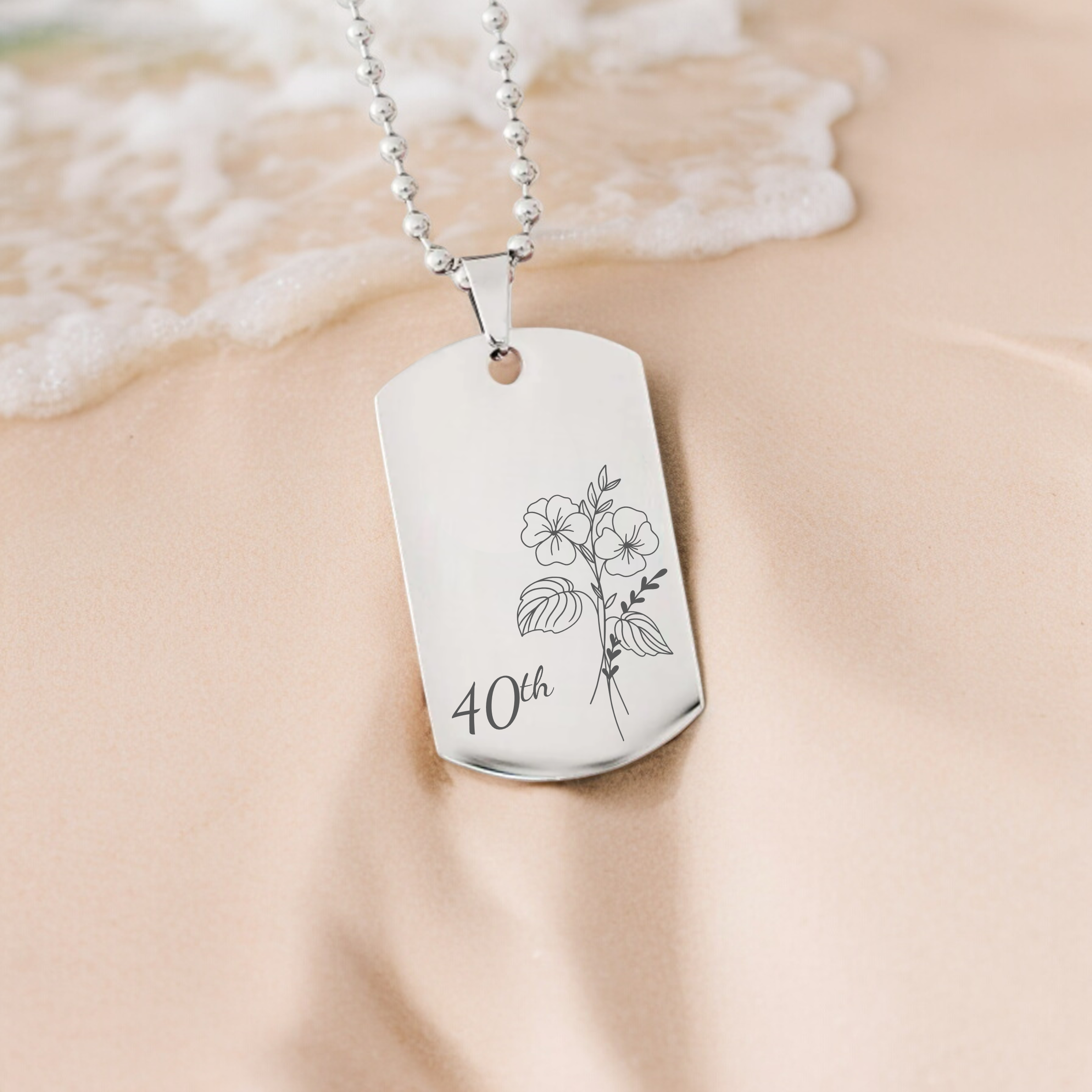 Birth Flower, Milestone Necklace