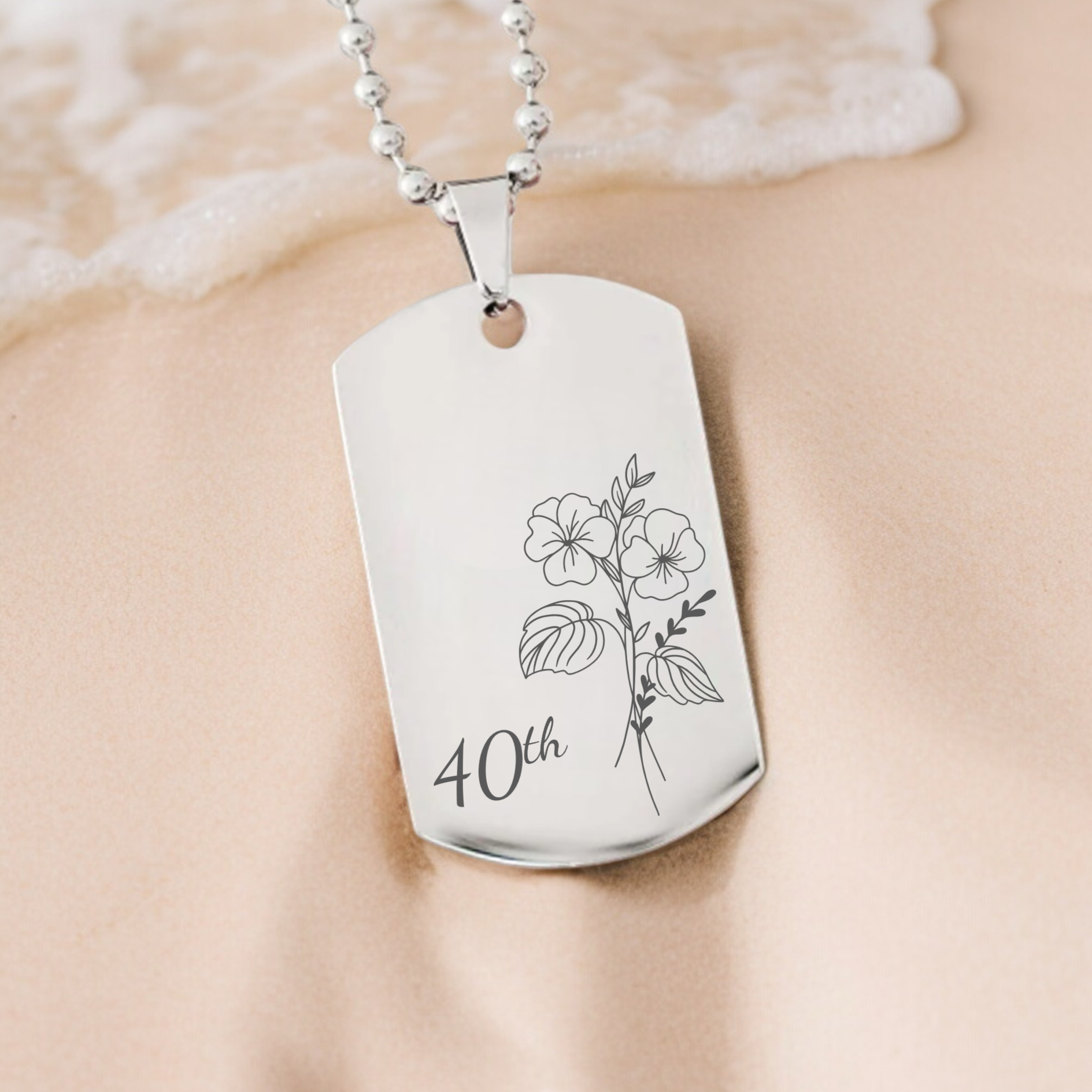 Birth Flower, Milestone Necklace